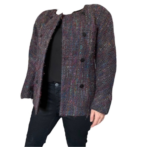 Toffs Vintage 80s Mohair Blend Blazer, Size M/L? - Picture 5 of 10